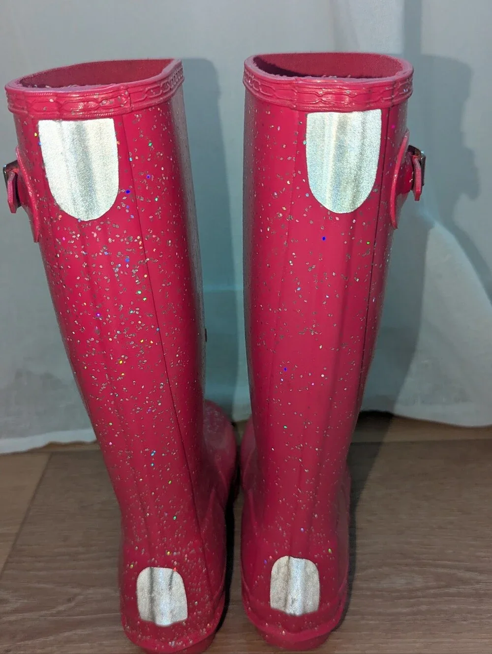 Hunter Big Kids Giant Glitter Rain Boots Pink Size: 5 Girls